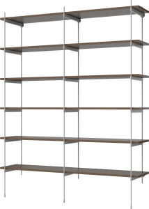 BOLIA regał ROD model 19 ciemny dąb / szara stal