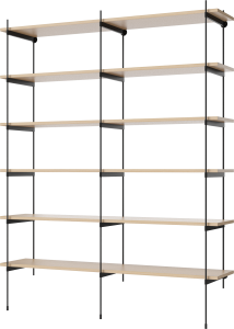 BOLIA regał ROD model 19 dąb bielony / czarna stal