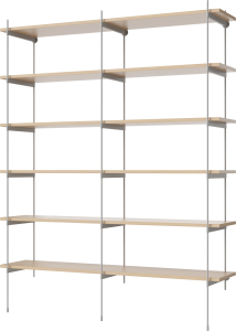 BOLIA regał ROD model 19 dąb bielony / szara stal