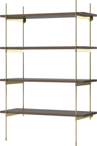 BOLIA regał ROD model 16 ciemny dąb / mosiądz