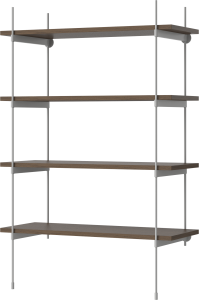 BOLIA regał ROD model 16 ciemny dąb / szara stal