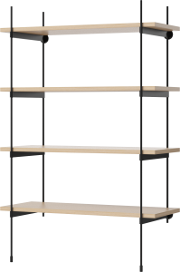 BOLIA regał ROD model 16 dąb bielony / czarna stal