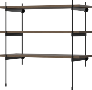 BOLIA regał ROD model 14 ciemny dąb / czarna stal