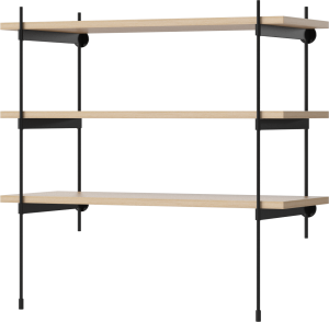 BOLIA regał ROD model 14 dąb bielony / czarna stal