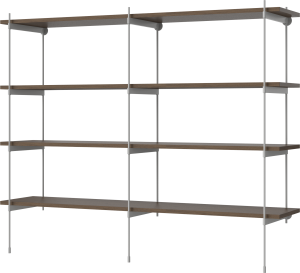BOLIA regał ROD model 17 ciemny dąb / szara stal
