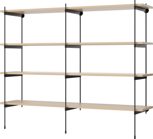 BOLIA regał ROD model 17 dąb bielony / czarna stal