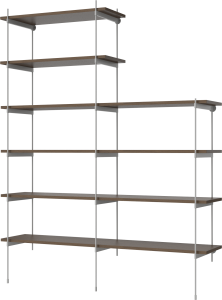 BOLIA regał ROD model 20 ciemny dąb / szara stal