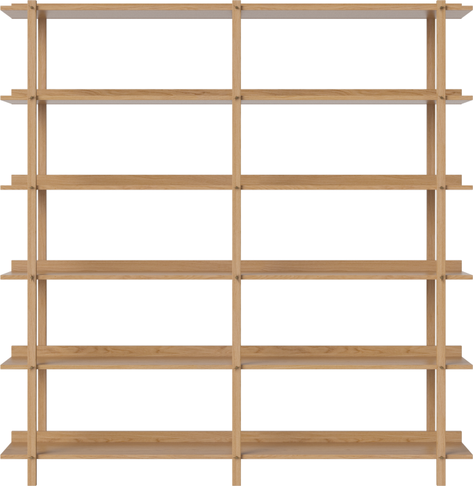 Kari Shelving Tall - double (6 long legs)_Oiled oak Veneer_TSCA 04-155-05_00001.png