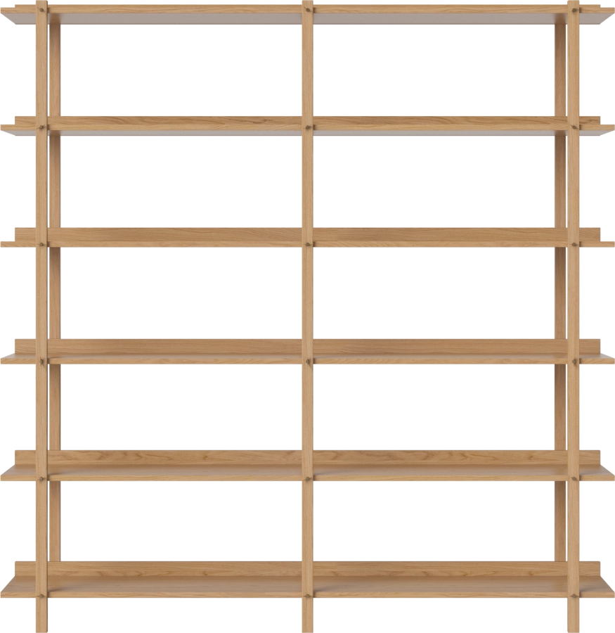 Kari Shelving Tall - double (6 long legs)_Oiled oak Veneer_TSCA 04-155-05_00001.png