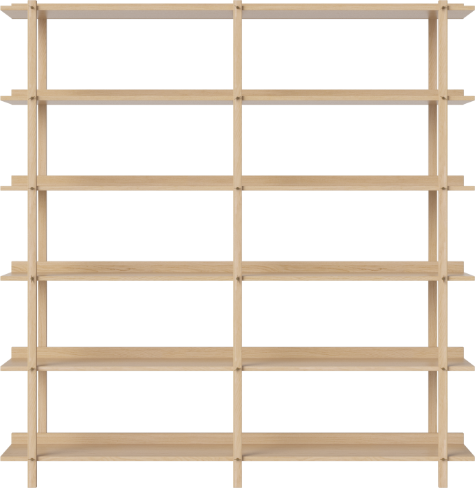 Kari Shelving Tall - double (6 long legs)_White pigmented oiled oak Veneer_TSCA 04-155-05_00002.png