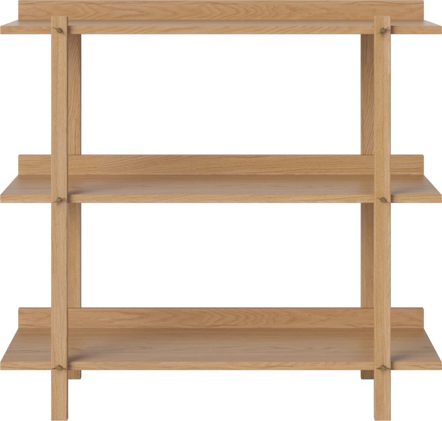 Kari Shelving Low - single (4 short legs)_Oiled oak Veneer_TSCA 04-155-10_00001.png