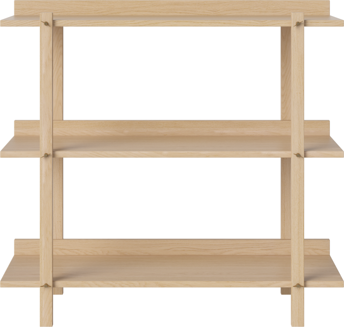 Kari Shelving Low - single (4 short legs)_White pigmented oiled oak Veneer_TSCA 04-155-10_00002.png