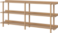 Kari Shelving Low - double (6 short legs)_Oiled oak Veneer_TSCA 04-155-15_00001_angle.png