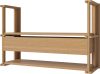 Friedman Wall Combination - single with drawer_Oiled oak Solid 00-153-11_00001_angle.png