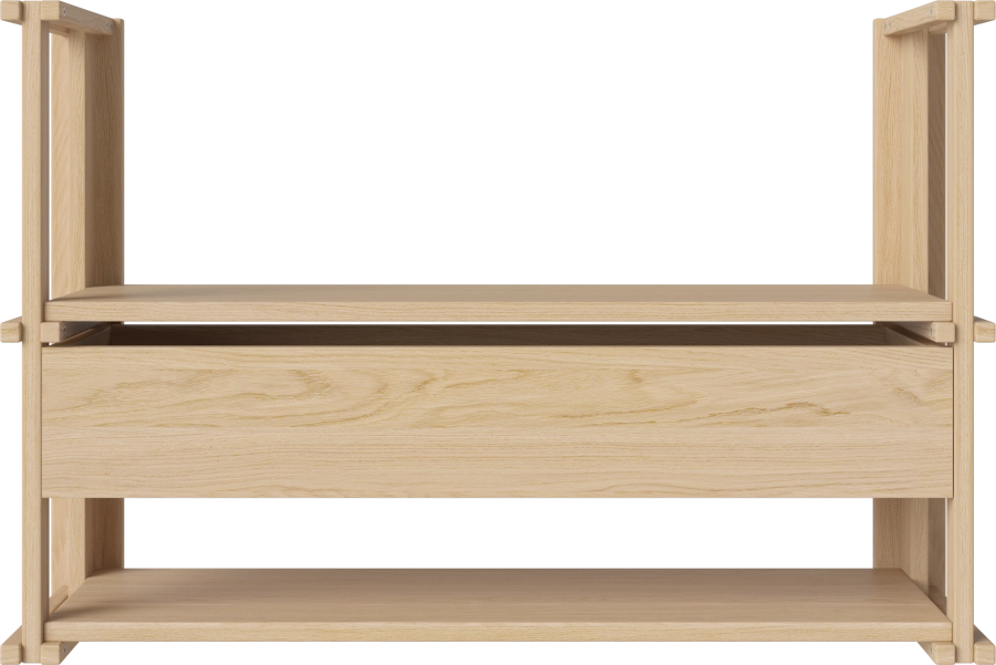 Friedman Wall Combination - single with drawer_White pigmented oiled oak Solid 00-153-11_00002.png