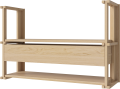 Friedman Wall Combination - single with drawer_White pigmented oiled oak Solid 00-153-11_00002_angle.png