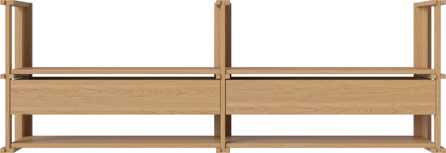 Friedman Wall Combination - double with drawers_Oiled oak Solid 00-153-12_00001.png