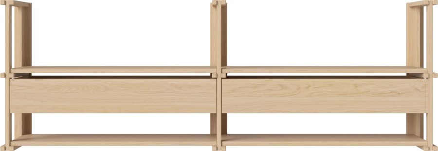 Friedman Wall Combination - double with drawers_White pigmented oiled oak Solid 00-153-12_00002.png