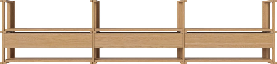 Friedman Wall Combination - triple with drawers_Oiled oak Solid 00-153-13_00001.png