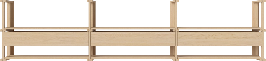 Friedman Wall Combination - triple with drawers_White pigmented oiled oak Solid 00-153-13_00002.png