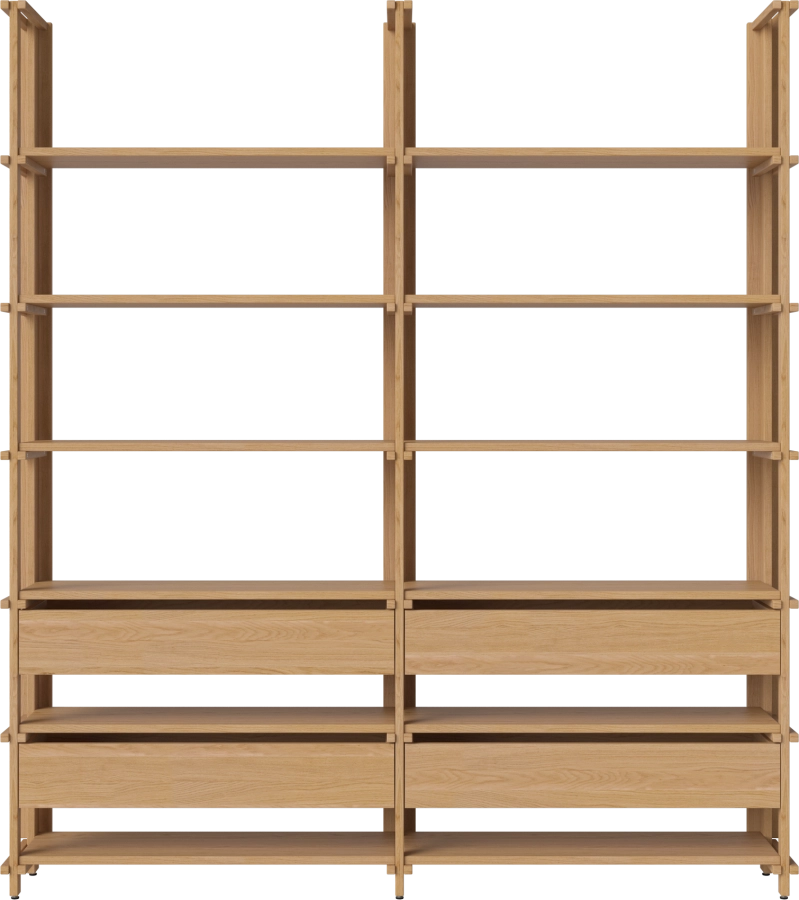 Friedman combination 2x6 - with four drawers_Oiled oak Solid 00-153-15_00001.png