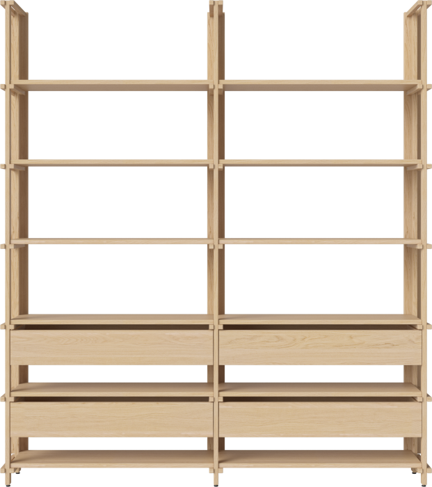 Friedman combination 2x6 - with four drawers_White pigmented oiled oak Solid 00-153-15_00002.png
