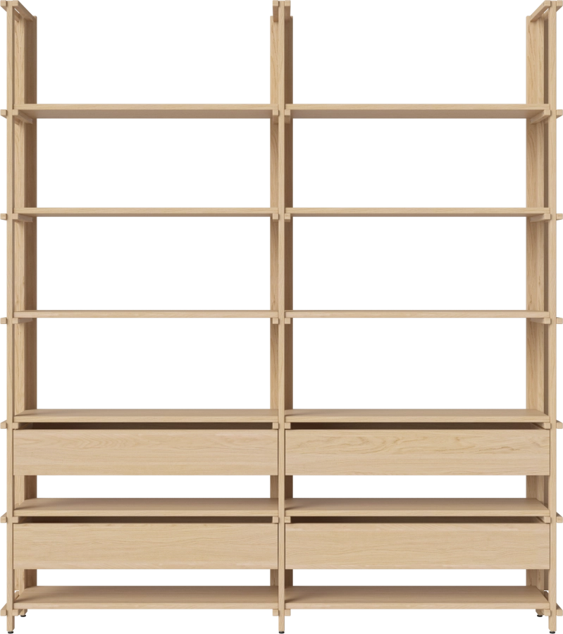 Friedman combination 2x6 - with four drawers_White pigmented oiled oak Solid 00-153-15_00002.png