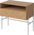 Luxe - 1 drawer - Low_Grey grip_Grey lacquered steel_Oiled oak Veneer_TSCA 04-141-01_00002_angle.png
