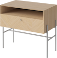 Luxe - 1 drawer - Low_Grey grip_Grey lacquered steel_White pigmented oiled oak Veneer_TSCA 04-141-01_00003_angle.png