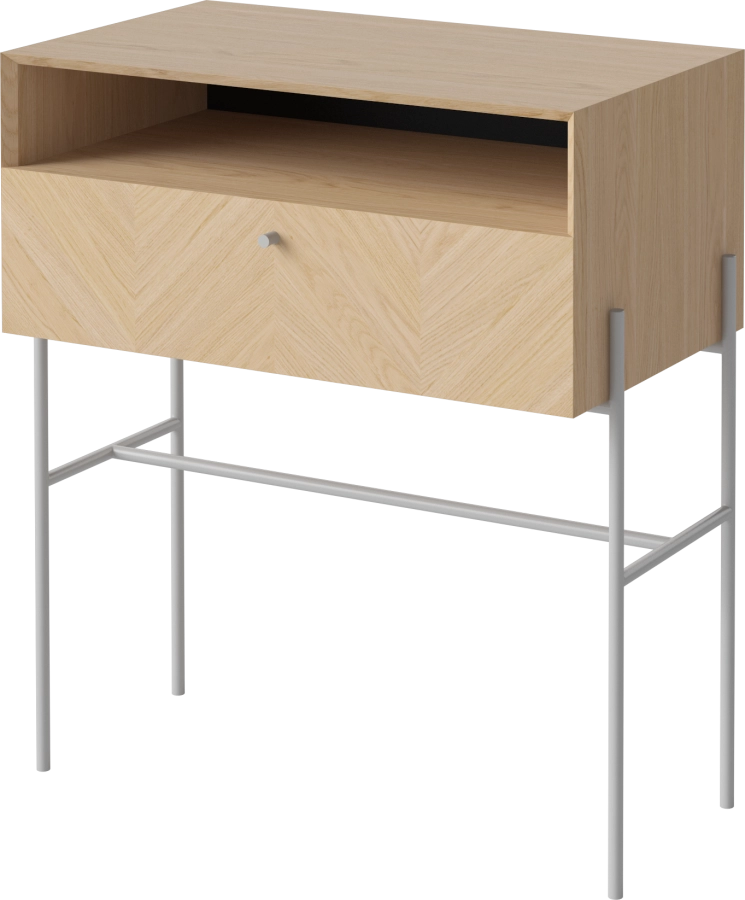 Luxe - 1 drawer - High_Grey grip_Grey lacquered steel_White pigmented oiled oak Veneer_TSCA 04-141-05_00003_angle.png