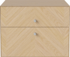 Luxe night table-2 drawers-Wall mounting_Grey grip_White pigmented oiled oak Veneer_TSCA 04-141-70_00003.png