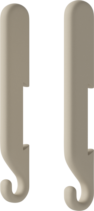 Nob Hook - 2 pcs._Creme recycled polypropylene 24-611-03_00001_angle.png
