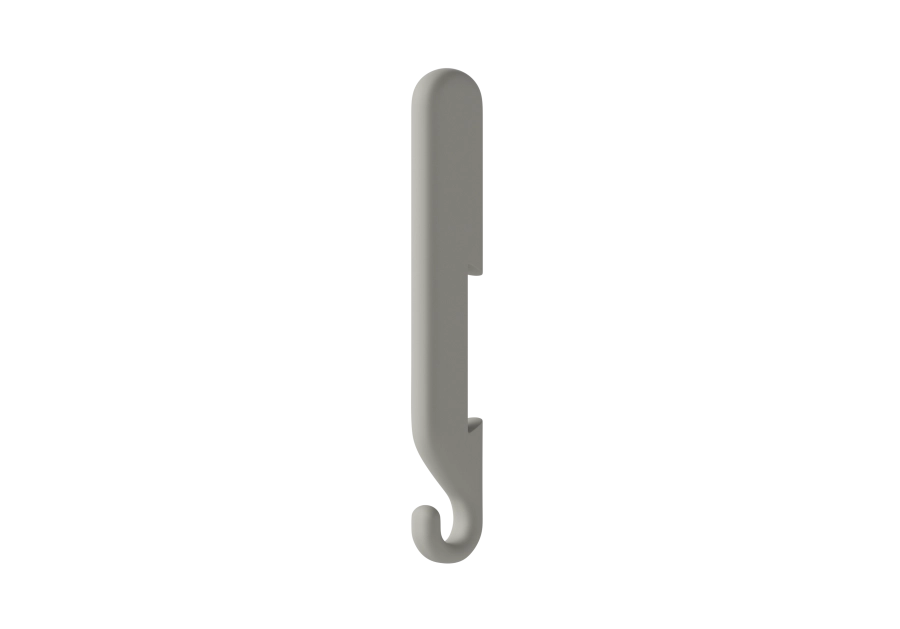 Nob Hook - 2 pcs._Grey recycled polypropylene 24-611-03_00002_angle.png