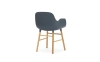 NORMANN COPENHAGEN krzesło z podłokietnikami FORM WOOD dąb/niebieskie