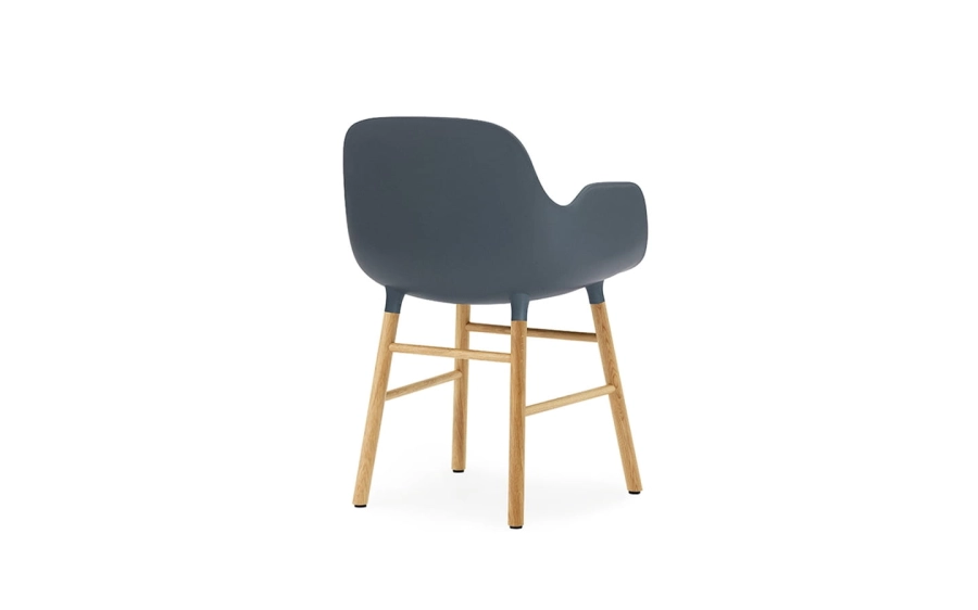 NORMANN COPENHAGEN krzesło z podłokietnikami FORM WOOD dąb/niebieskie