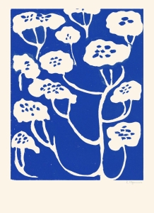 THE POSTER CLUB druk artystyczny BLUE FLOWER