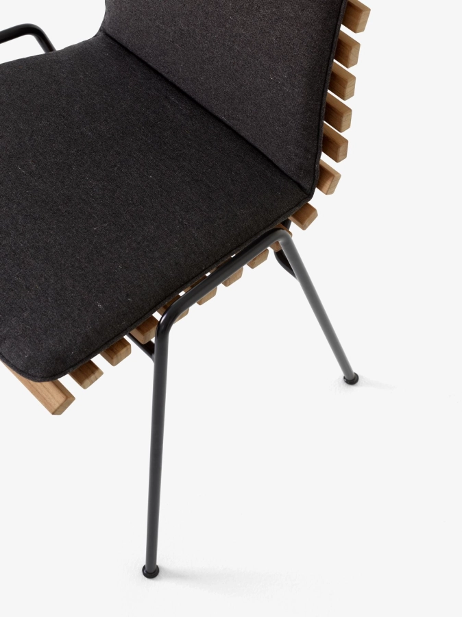 RFH Terrace Chair RD4_Black w. Teak and Sunbrella Heritage Char Cushion_detail.jpg