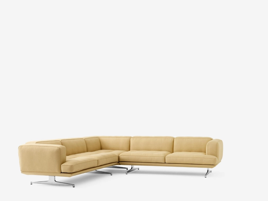 Inland Corner Sofa AV41_Polished Aluminium w. Acca 231_Angled Front.jpg