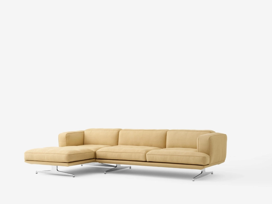 Inland Right Chaise Longue Sofa AV42_Polished Aluminium w. Acca 231_Angled Front.jpg