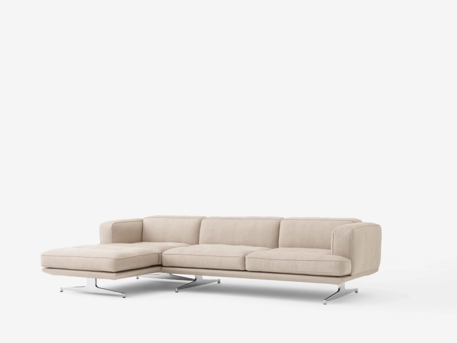 Inland Right Chaise Longue Sofa AV42_Polished Aluminium w. Ecriture 240_Angled Front.jpg