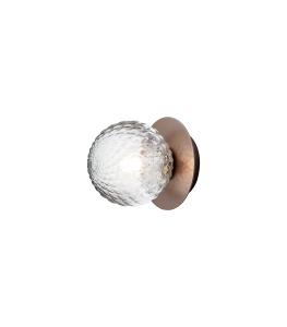 NUURA kinkiet LIILA 1 SMALL IP 44  dark bronze | optic clear 