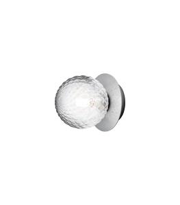NUURA kinkiet LIILA 1 SMALL IP 44  light silver | optic clear 