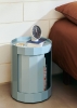 Facet Cabinet incl. feet and castors Low misty blue_Table Clock black.jpg