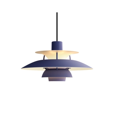 LOUIS POULSEN lampa wisząca PH 5 mini MONOCHROME dusty indigo