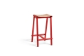 AE433-A406_Taburete 8 Bar Stool H65 wb lacquered oak veneer seat_signal red powder coated base.jpg