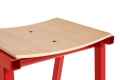 AE437-A406_Taburete 8 Bar Stool H75 wb lacquered oak veneer seat_signal red powder coated base_detail.jpg