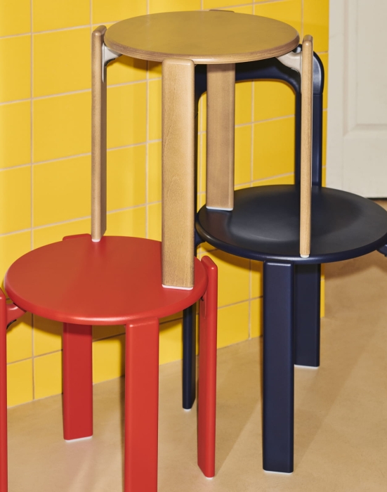 Rey Stool golden wb lacquer beech_Rey Stool scarlet red wb lacquer beech_Rey Chair deep blue wb lacquer beech.jpg