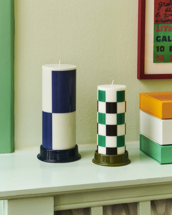 Column Candle L off-white and dark blue_M off-white and green and black check_Column Candleholder L midnight blue_M army green.jpg