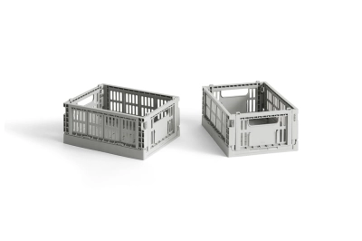 HAY skrzynka COLOUR CRATE MINI jasnoszara zestaw 2 sztuk