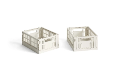 HAY skrzynka COLOUR CRATE MINI off-white zestaw 2 sztuk